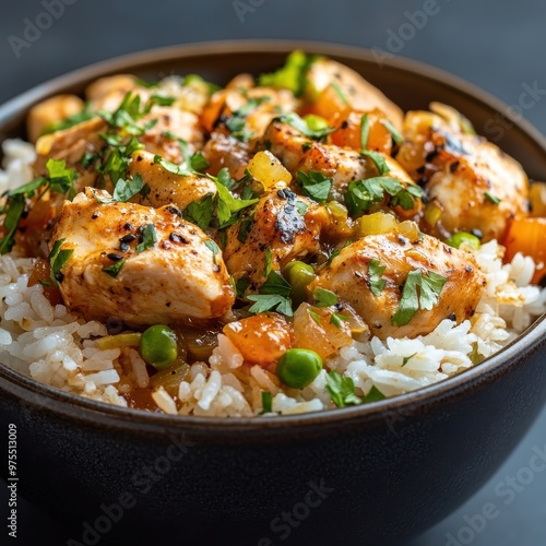 Bowl of Rice with Chicken | Simple and Delicious Meal -- 1:1