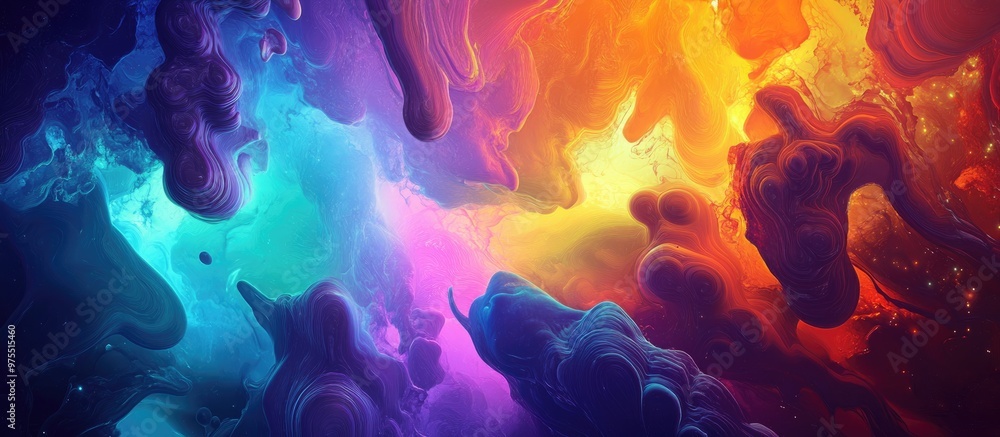 Obraz premium A vibrant surreal abstract background image filled with rich colors
