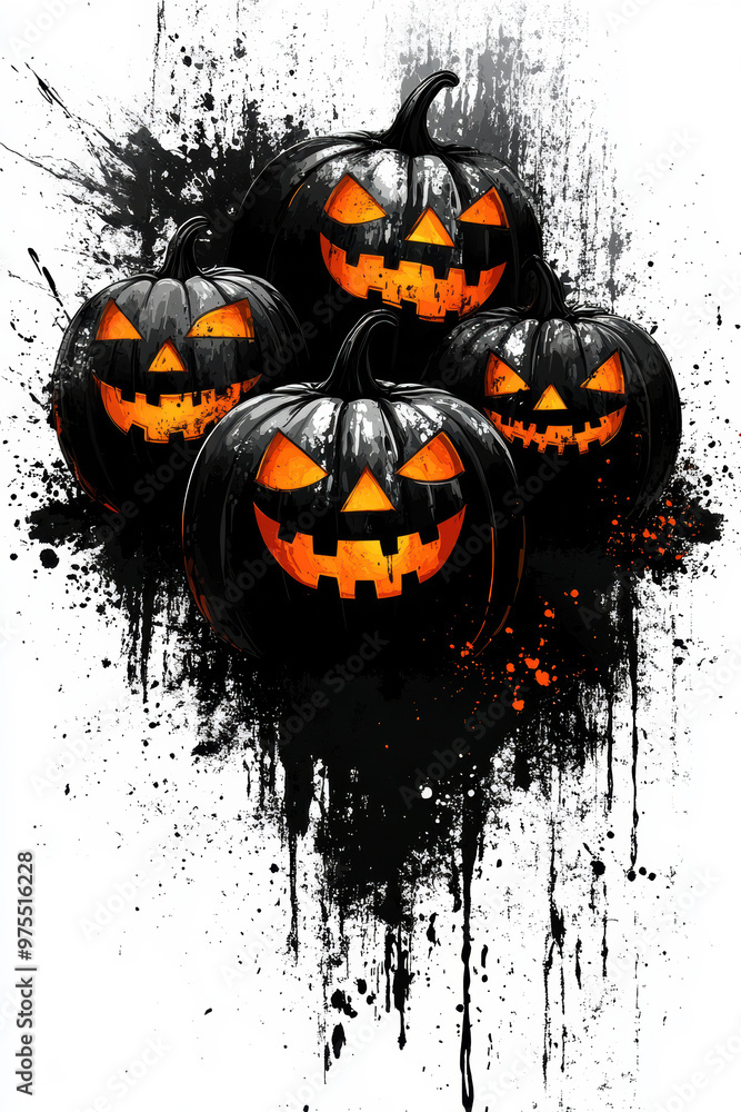 Halloween Pumpkin Banner with Blank Space Halloween Pumpkin Banner with Blank Space
