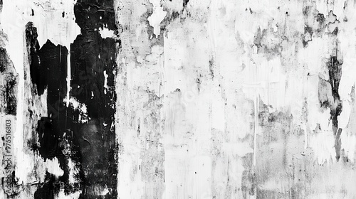 Wallpaper Mural Abstract Grunge Black and White Distressed Texture Background | 16:9 Torontodigital.ca