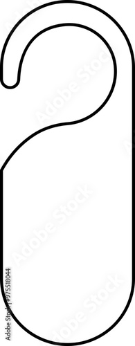 Elegant hotel door hanger design for handle or knob. Do not disturb, please service or clean room doorhanger template. Vector die cutting inform sign. Hotel Door Hanger Tags. Minimalism concept.