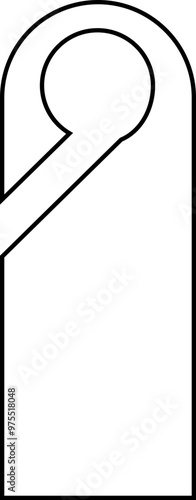 Elegant hotel door hanger design for handle or knob. Do not disturb, please service or clean room doorhanger template. Vector die cutting inform sign. Hotel Door Hanger Tags. Minimalism concept.