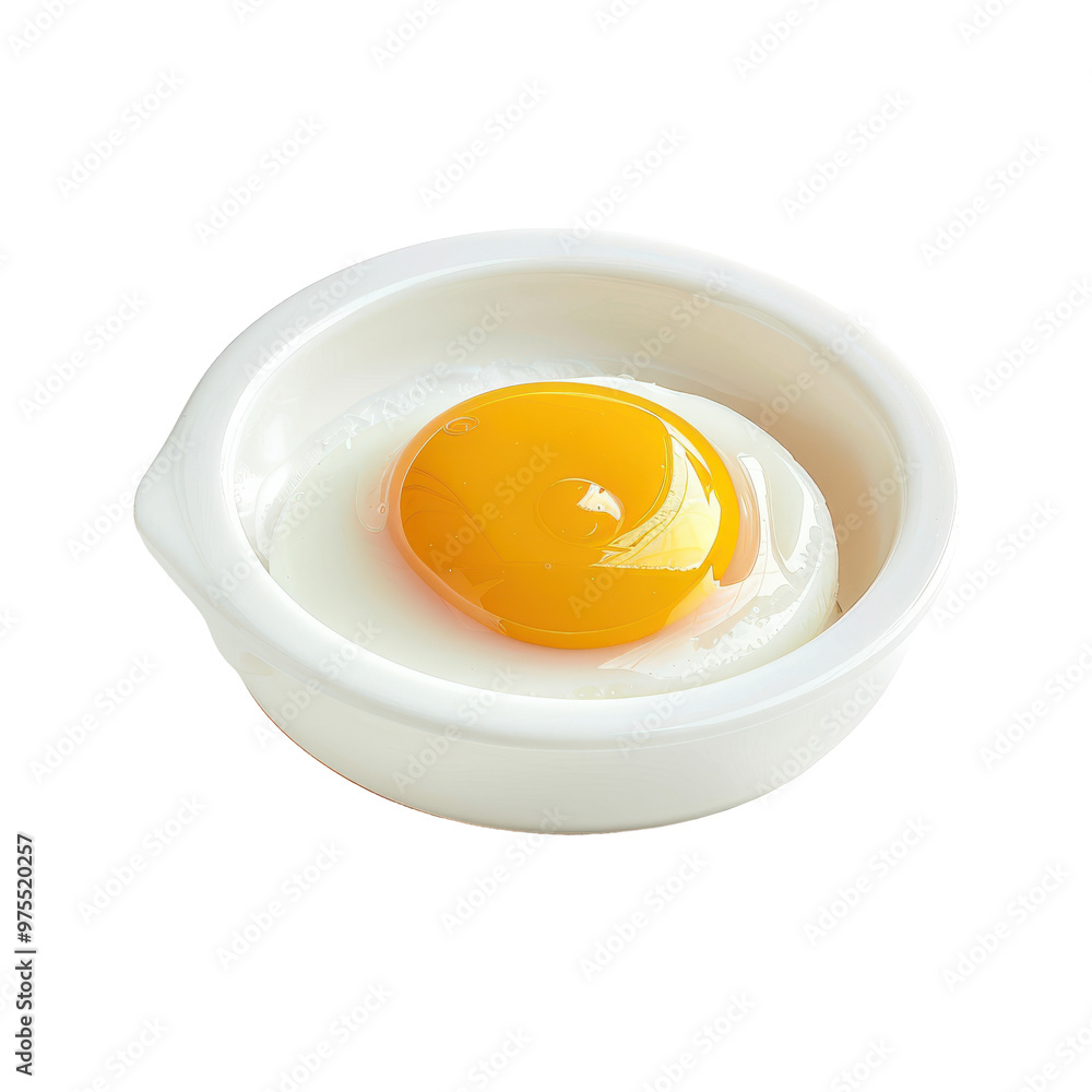 Transparent A white bowl with a yellow egg yolk in the center Transparent A white bowl with a yellow egg yolk in the center