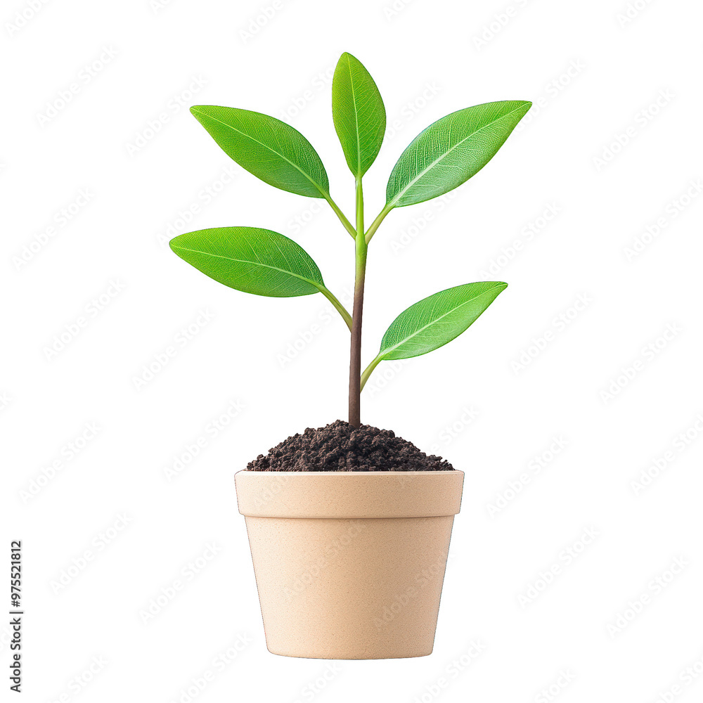A vibrant green plant in a simple pot, symbolizing growth and nature, perfect for wellness and environmental concepts. transparent background A vibrant green plant in a simple pot, symbolizing growth and nature, perfect for wellness and environmental concepts. transparent background