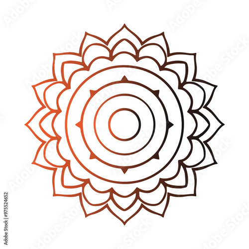 Simple mandala design for pattern design with hand drawn.