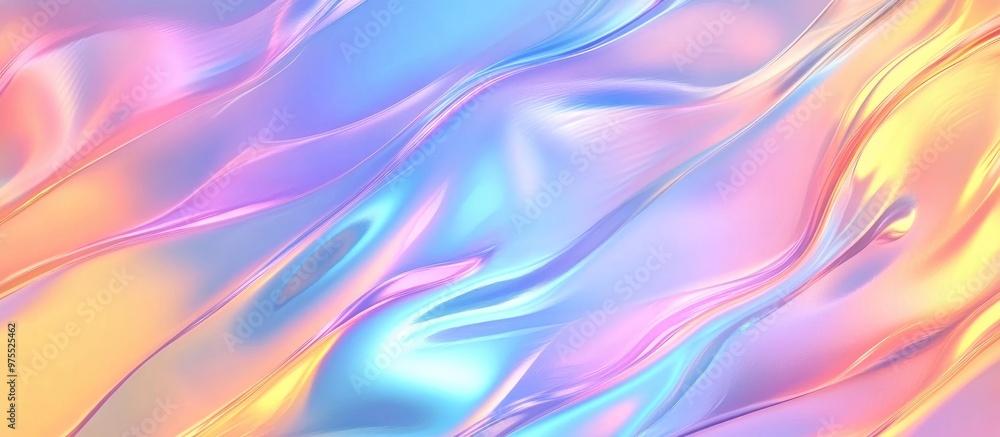 Fototapeta premium Iridescent Rainbow Holographic Foil Gradient Background