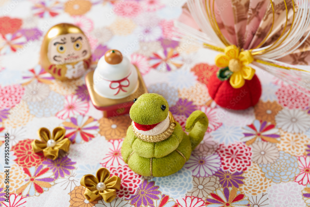 Fototapeta premium お正月 巳年イメージ