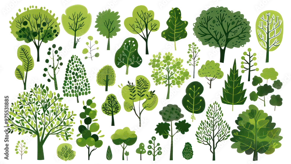 cartoon tree illustration clipart on transparent background cartoon tree illustration clipart on transparent background