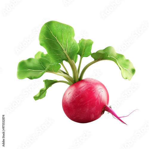 Radish red radish isolated on white background