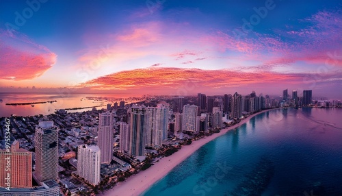 sunset over the city, sunset over the city, sunset over the city, Surfers Paradise skyline during a pink pre sunrise dawn, sunset over the river