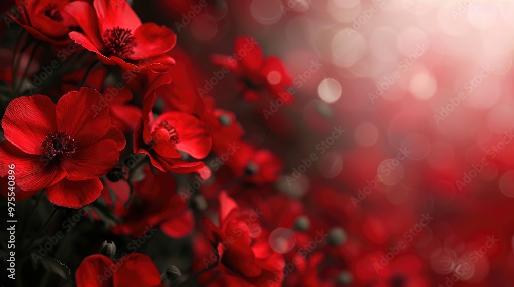 Top notch background featuring red flowers Top notch background featuring red flowers