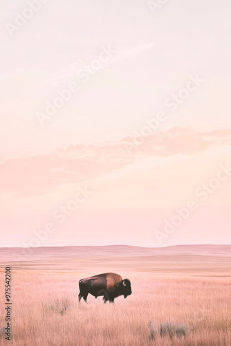 Wallpaper Mural Bison in der Prärie Torontodigital.ca