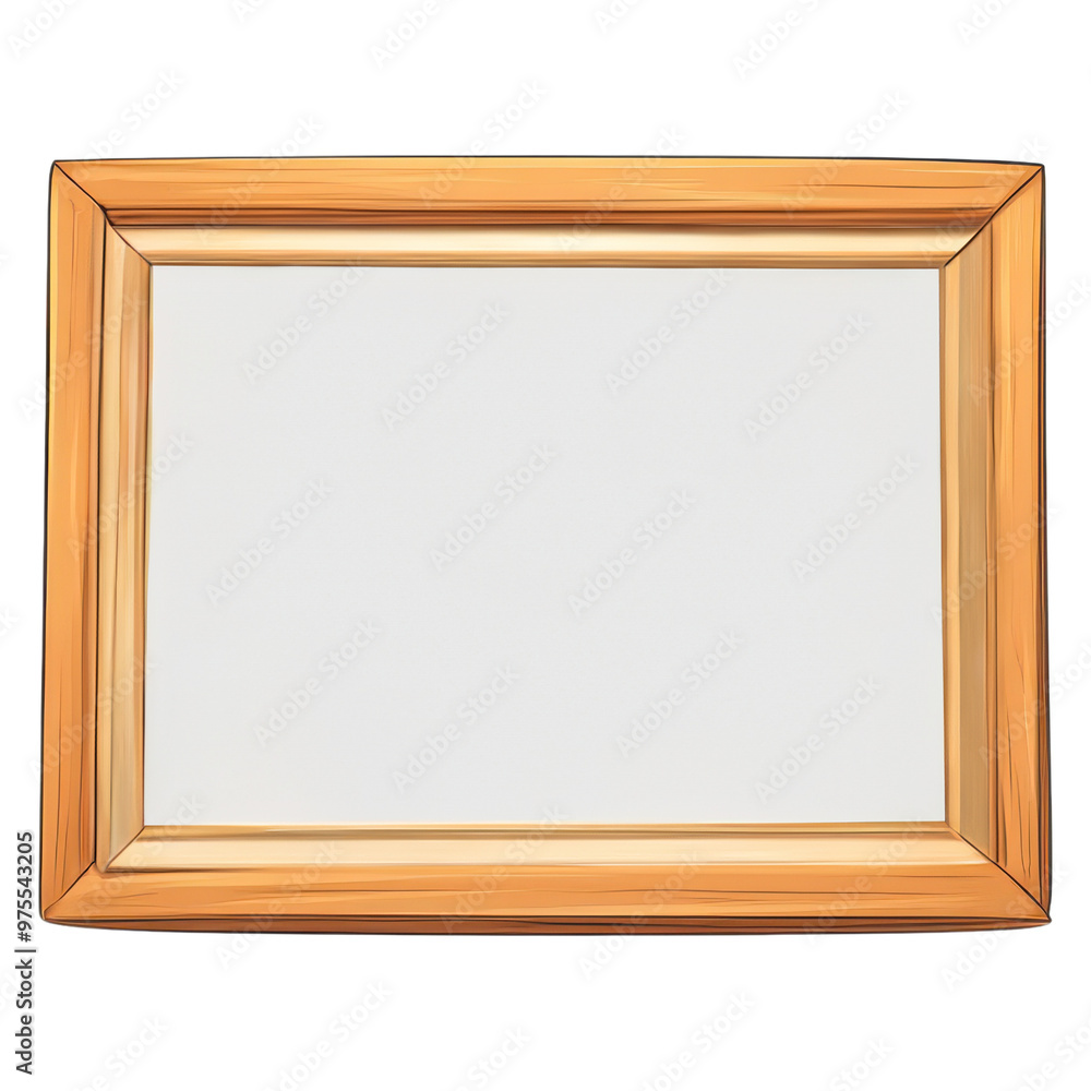 A blank wooden frame ready for your artwork or photo display, perfect for home decor or office use. A blank wooden frame ready for your artwork or photo display, perfect for home decor or office use.