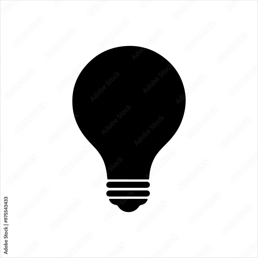 Led light bulb icon silhouette vector illustration design on white background. Led light bulb icon silhouette vector illustration design on white background.
