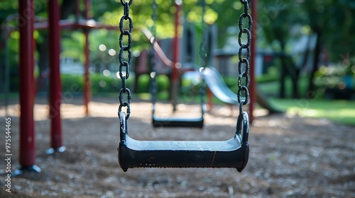 twain chain swings in children playground