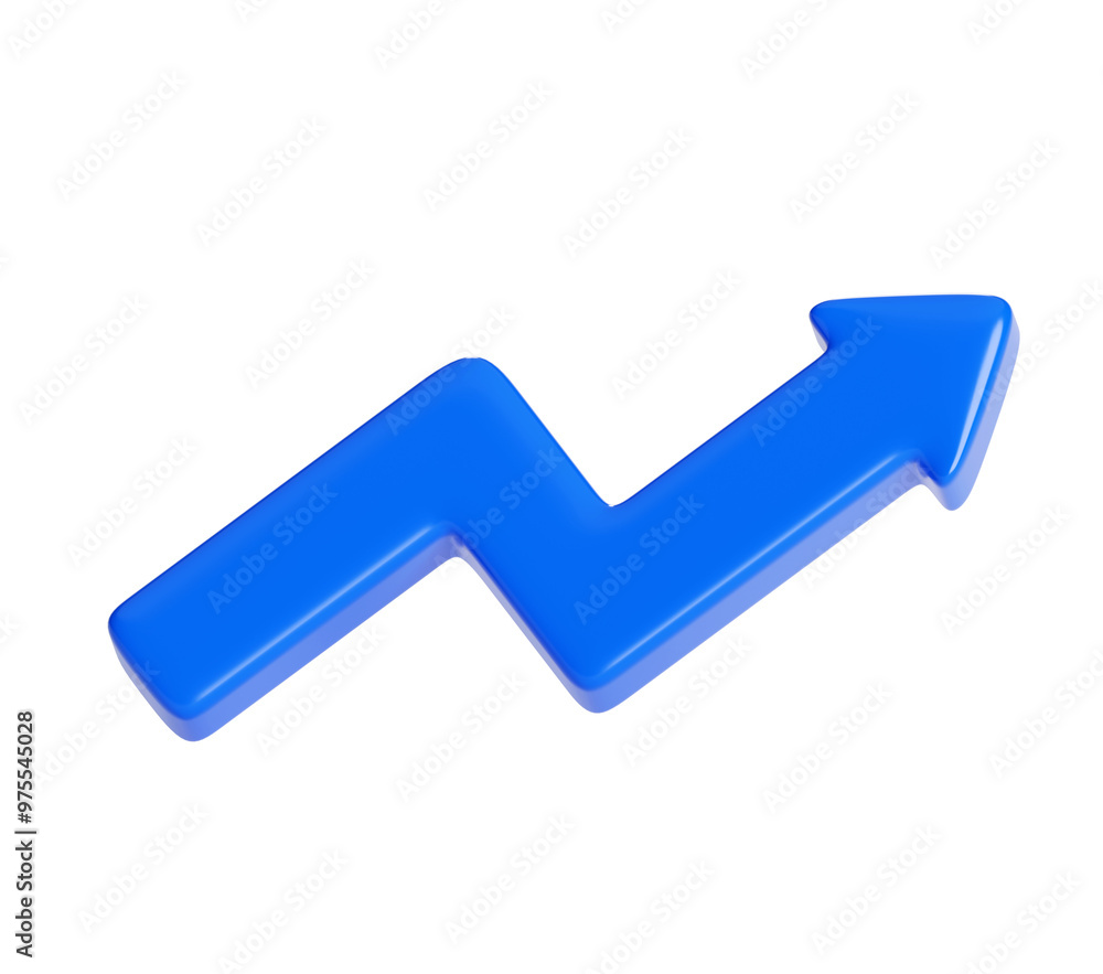 3D Blue Arrow Icon Illustration - Business and Success Concept Background 3D Blue Arrow Icon Illustration - Business and Success Concept Background