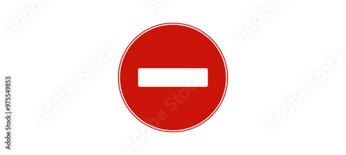 Stop Sign Red no entry warning sign Vector isolated. Free Download Stop Sign Red no entry warning sign Vector isolated. - GFXLoad