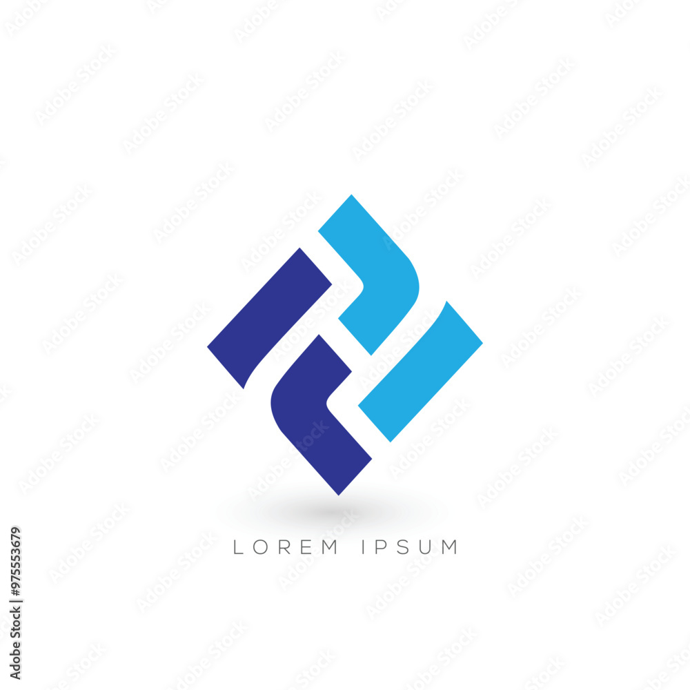 Obraz premium FF Initial logo design template