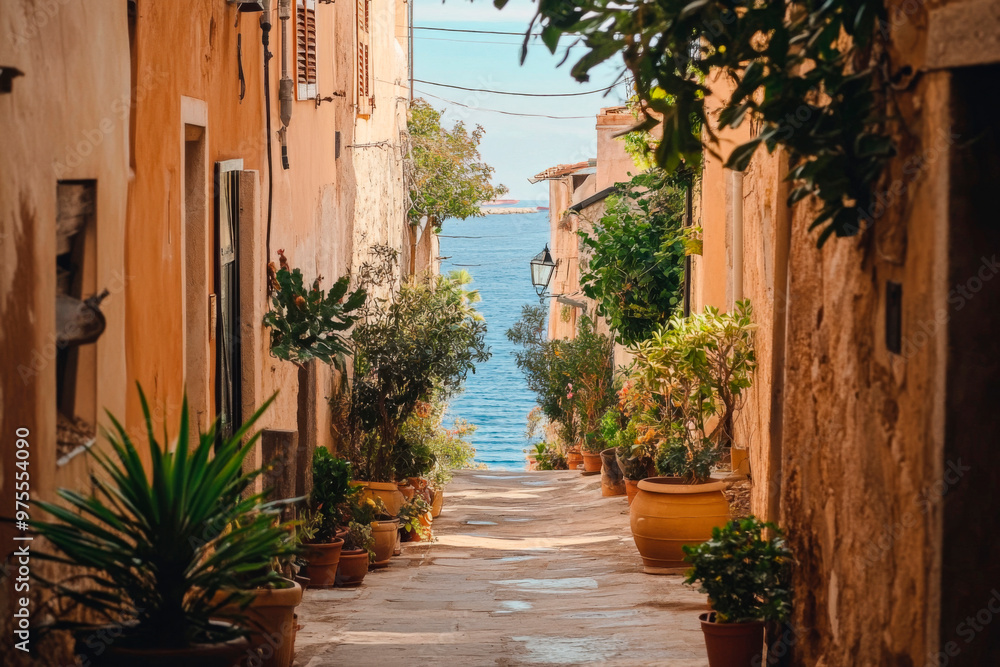 Fototapeta premium Gasse zum Meer