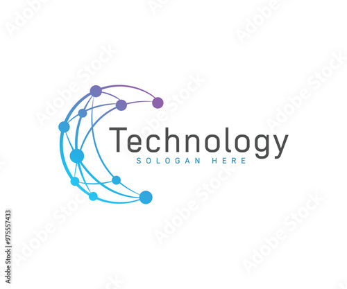 Technology logo design Vector