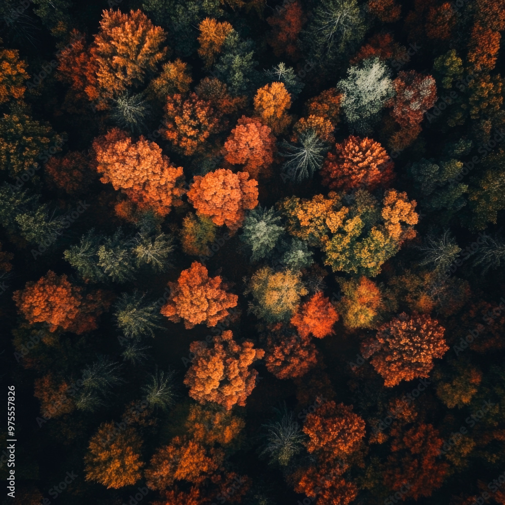 Obraz premium Herbstwald Aussicht