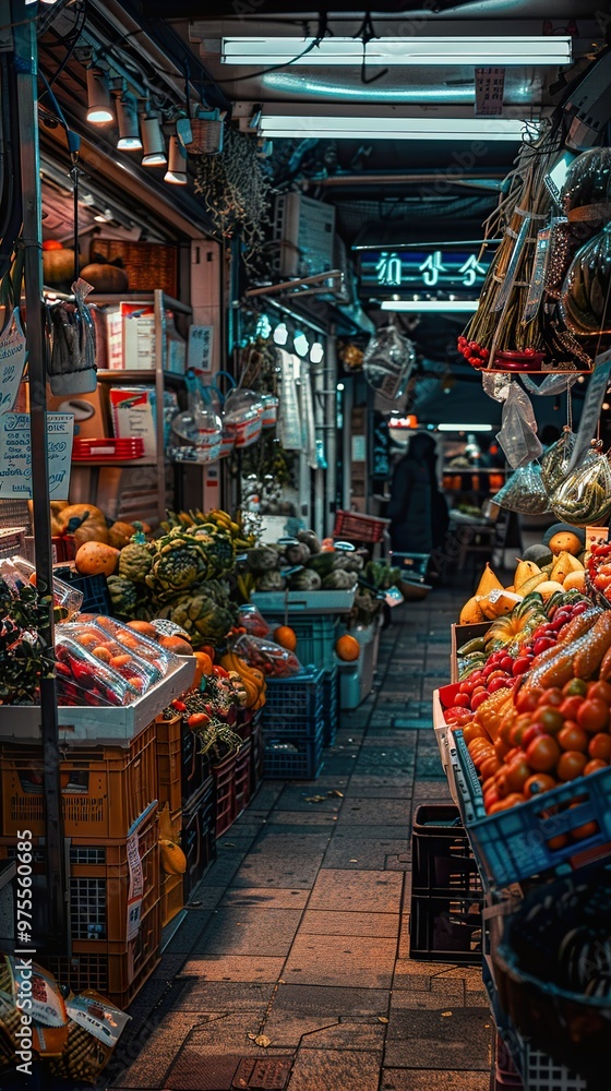 Fototapeta premium Fresh Produce Market Stall in
