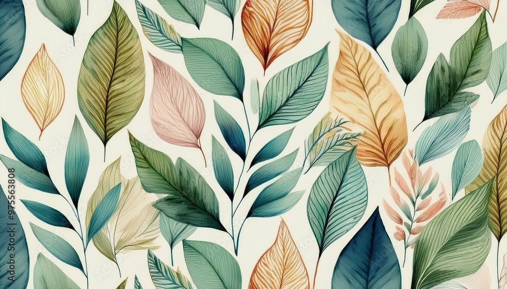 seamless pattern with leaves seamless pattern with leaves