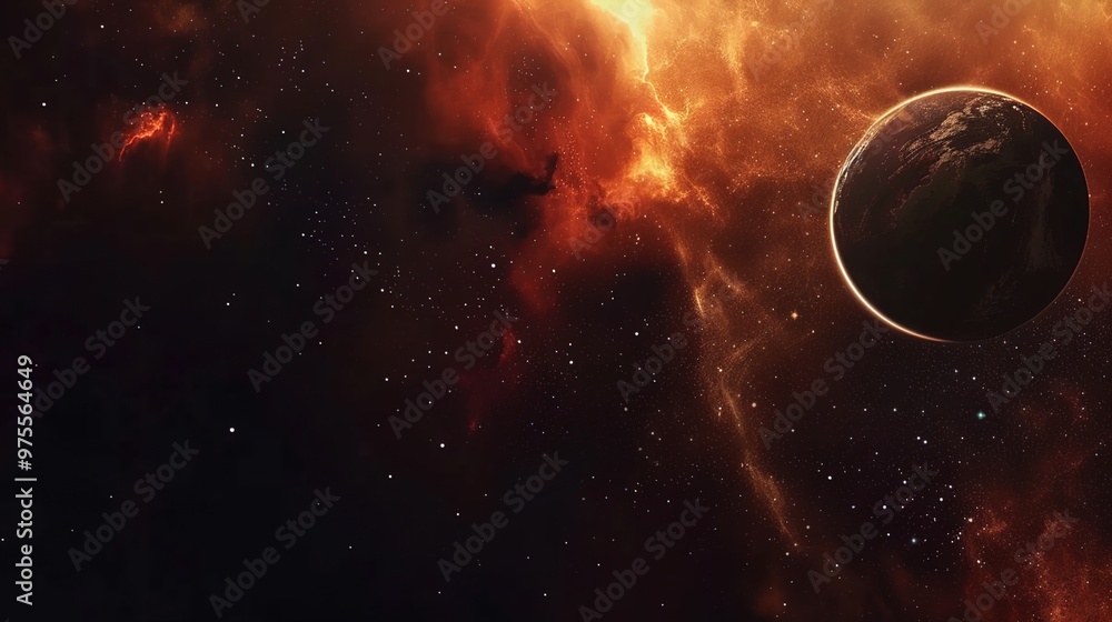 Obraz premium Cosmic abstract background with cosmic phenomena and celestial events.