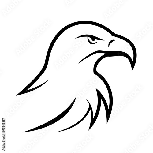 Eagle Vector Illustration SVG Design - Cut Files for Cricut & Silhouette, Vector Logo Icon, Clipart Graphic Element, T-shirt Graphics Decoration photo