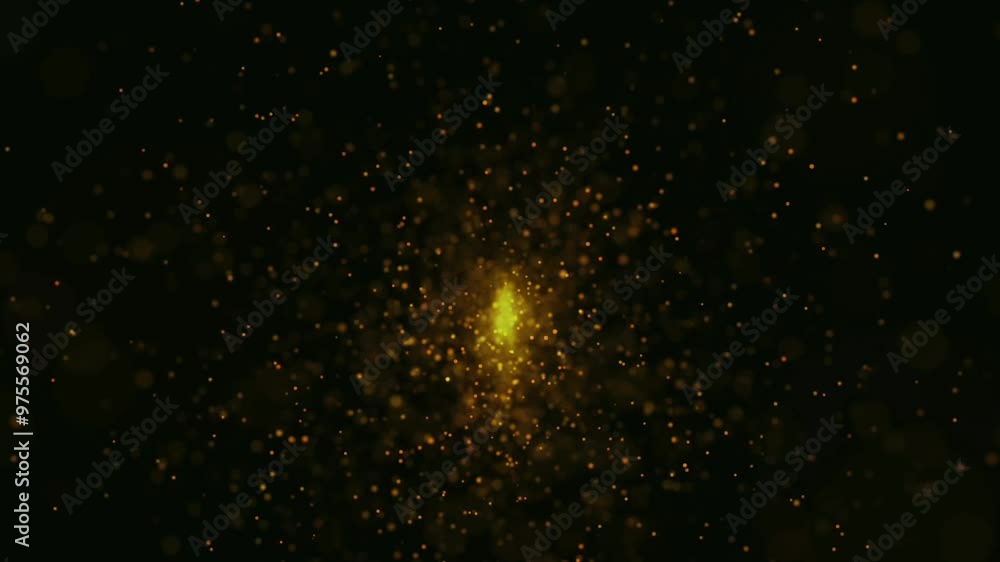 glowing particles in motion background. glowing particles in motion background.