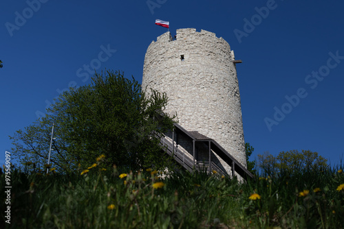 Obraz na płótnie Castle Tower (Baszta zamkowa) in Kazimierz Dolny, Lesser Poland (Małopolska). w salonie