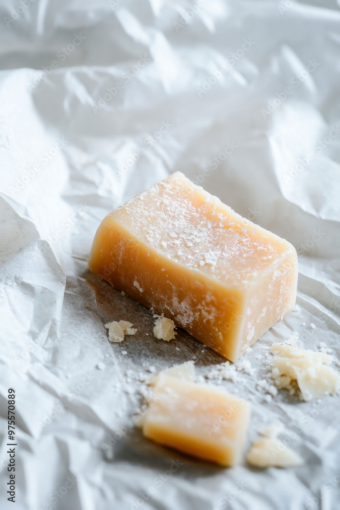 Naklejka premium Seife auf Papier