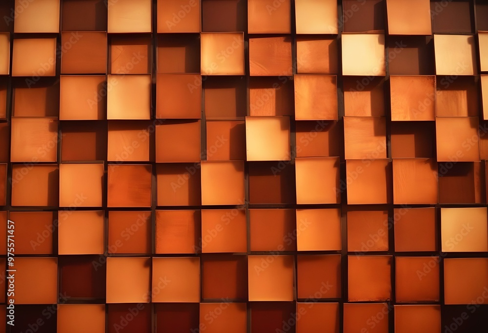 A macro shot of a squared pattern copper texture, revealing the metallic sheen and rich, warm tones of copper, with visible scratches and dimples that add character., close-up shot, short distance, pa A macro shot of a squared pattern copper texture, revealing the metallic sheen and rich, warm tones of copper, with visible scratches and dimples that add character., close-up shot, short distance, pa