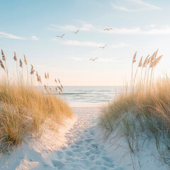 Deken met foto Duingras Zandpad door de duinen naar zee  © felix_brönnimann