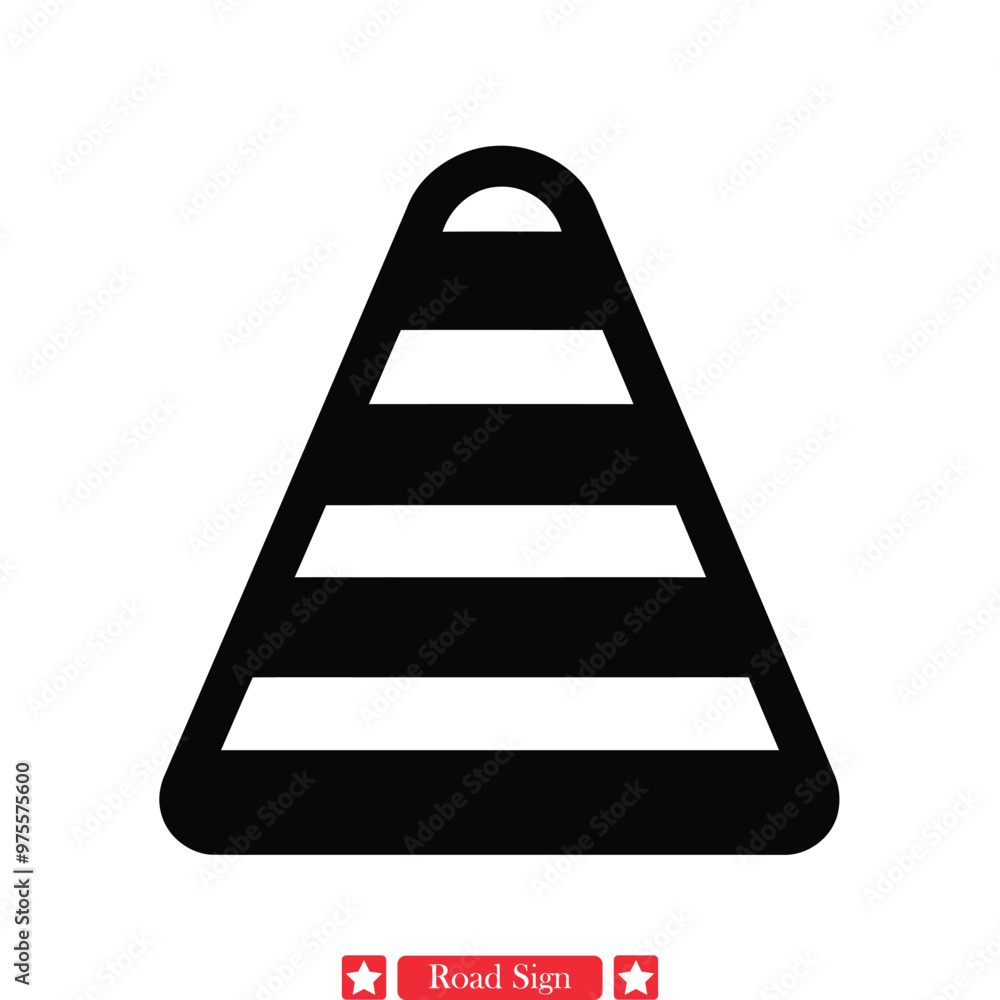 Road Safety Icons Comprehensive Road Sign Vector Silhouettes Road Safety Icons Comprehensive Road Sign Vector Silhouettes