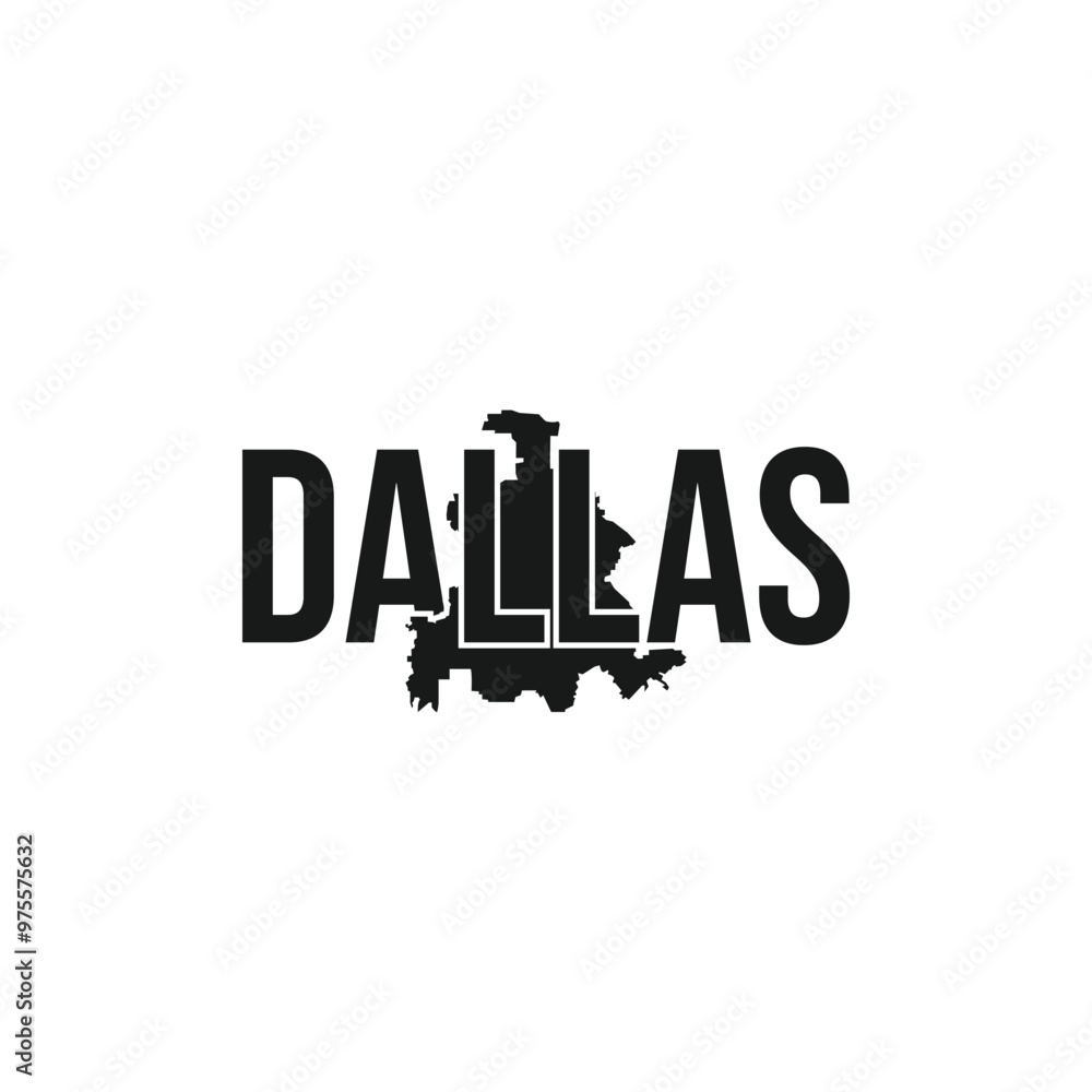 dallas city symbol, map icon with vector silhouette dallas city symbol, map icon with vector silhouette