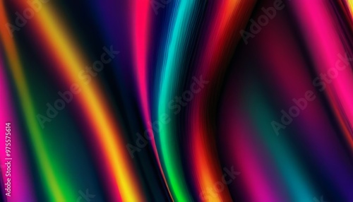 This vibrant abstract gradient background features smooth, flowing waves in a spectrum of vivid colors. The seamless blend of hues creates a dynamic and visually appealing design, perfect for creative