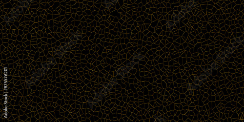 Black abstract broken glass geometric retro tiles broken quartz seamless pattern isolated crystalize terrazzo vintage vector background.