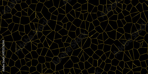 Black abstract broken glass geometric retro tiles broken quartz seamless pattern isolated crystalize terrazzo vintage vector background.