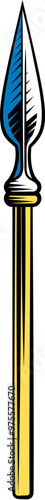 blue and gold spear clip art preview
