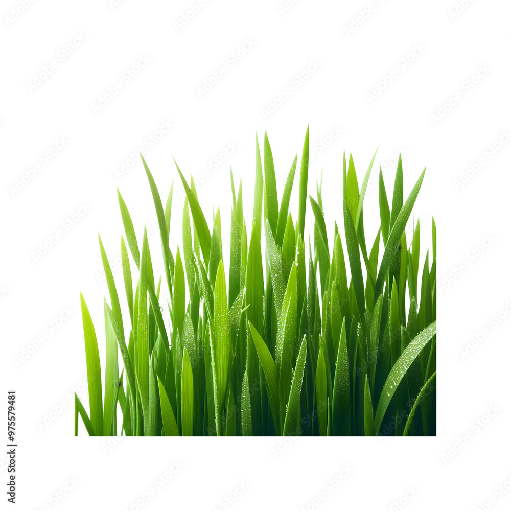 Lush Green Grass Blades with Morning Dew, transparent png Lush Green Grass Blades with Morning Dew, transparent png