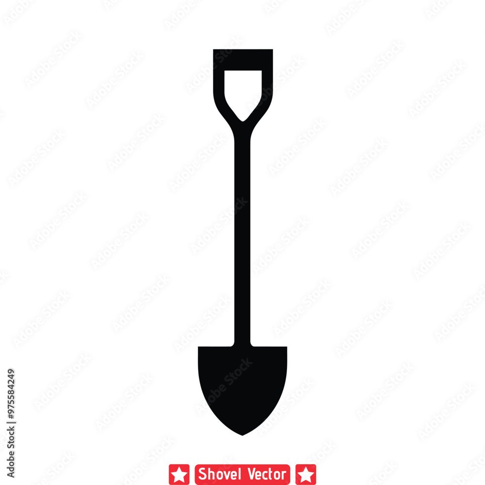 Precision Crafted Shovel Vector Graphic Ideal for Construction and Outdoor Recreation Precision Crafted Shovel Vector Graphic Ideal for Construction and Outdoor Recreation