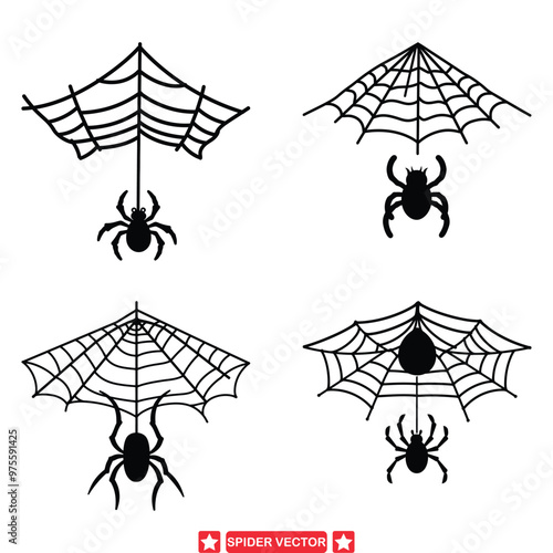 Gothic Spider Graphics  Dark and Intricate Vector Silhouettes