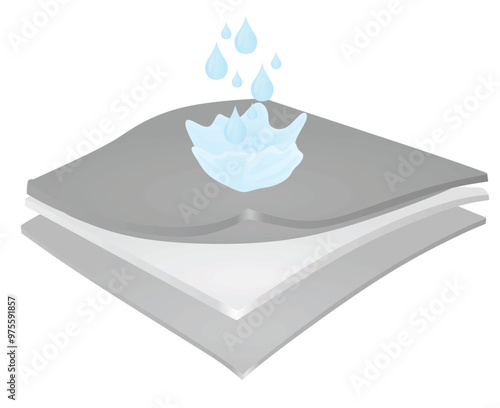 Water resistance layers. vector illustration