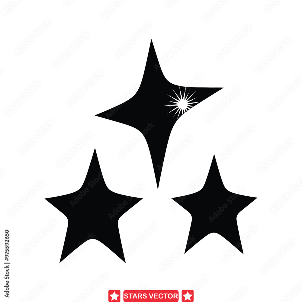 Night Sky Wonders Inspiring Star Silhouette Set for Creative Endeavors Night Sky Wonders Inspiring Star Silhouette Set for Creative Endeavors