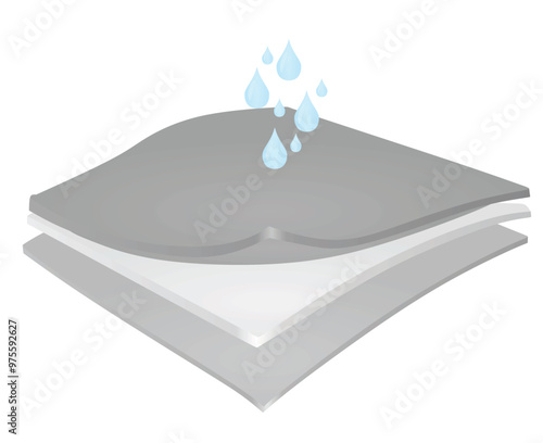 Water resistance layers. vector illustration
