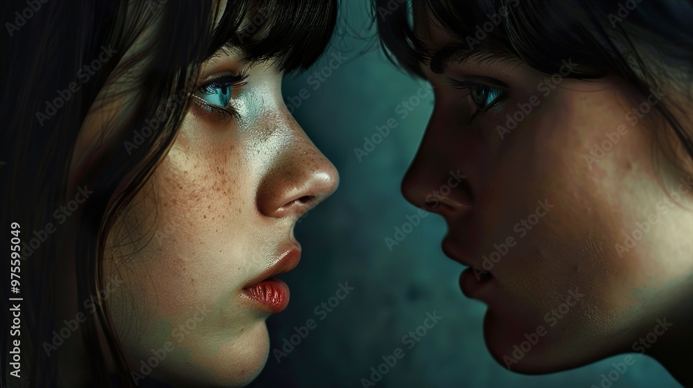 Close-up Portrait of Two Close-up Portrait of Two
