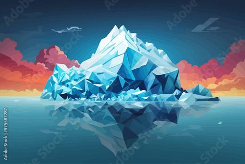 an iceberg that symbolizes deep web internet