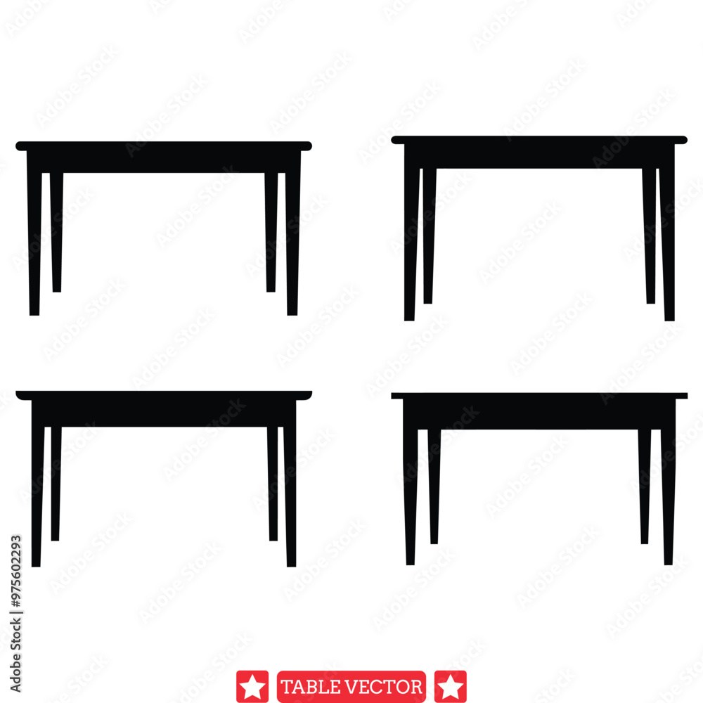 Diverse Table Vector Pack Ideal for Designers Seeking Versatility and Quality Diverse Table Vector Pack Ideal for Designers Seeking Versatility and Quality