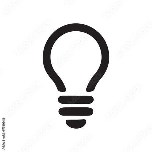 A set of light bulb icon on white background. Idea symbol. Electric lamp, light, innovation, solution, creative thinking, electricity. Outline, flat and colored style. Flat design